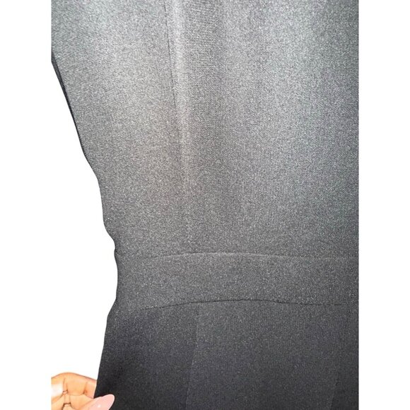 MNG by Mango Black Sleeveless Belted Wrap Straight Leg Jumpsuit XL NWT‎ - Picture 14 of 14